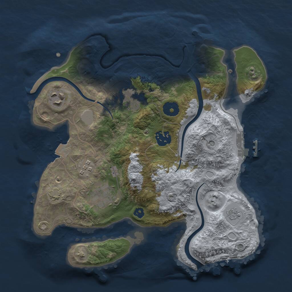 Rust Map: Procedural Map, Size: 2800, Seed: 29349272, 10 Monuments