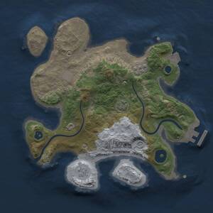 Thumbnail Rust Map: Procedural Map, Size: 2500, Seed: 220879647, 6 Monuments