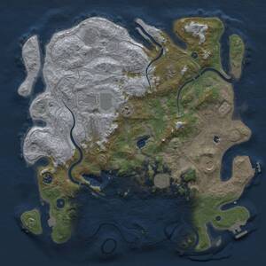 Thumbnail Rust Map: Procedural Map, Size: 4250, Seed: 1807008535, 16 Monuments