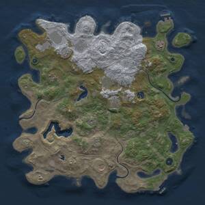 Thumbnail Rust Map: Procedural Map, Size: 4250, Seed: 35795108, 15 Monuments