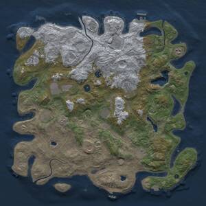 Thumbnail Rust Map: Procedural Map, Size: 4500, Seed: 728470636, 17 Monuments