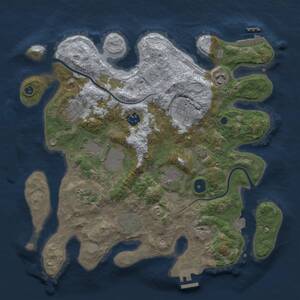 Thumbnail Rust Map: Procedural Map, Size: 3500, Seed: 200145808, 14 Monuments