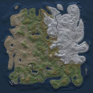 Thumbnail Rust Map: Procedural Map, Size: 4500, Seed: 2092321, 16 Monuments
