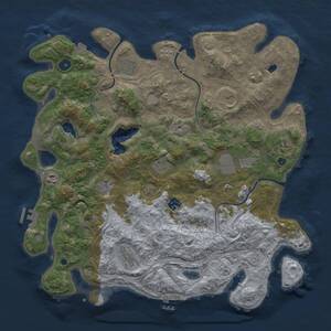 Thumbnail Rust Map: Procedural Map, Size: 4250, Seed: 397300981, 16 Monuments