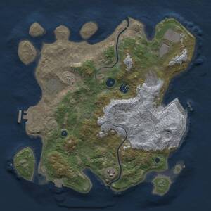 Thumbnail Rust Map: Procedural Map, Size: 3500, Seed: 1641843210, 12 Monuments