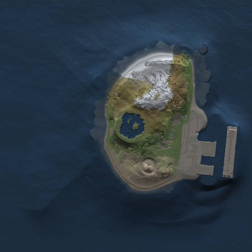 Rust Map: Procedural Map, Size: 1000, Seed: 872226693, 2 Monuments