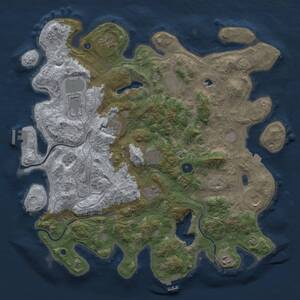 Thumbnail Rust Map: Procedural Map, Size: 4250, Seed: 343097417, 15 Monuments