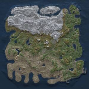 Thumbnail Rust Map: Procedural Map, Size: 4500, Seed: 594026567, 16 Monuments
