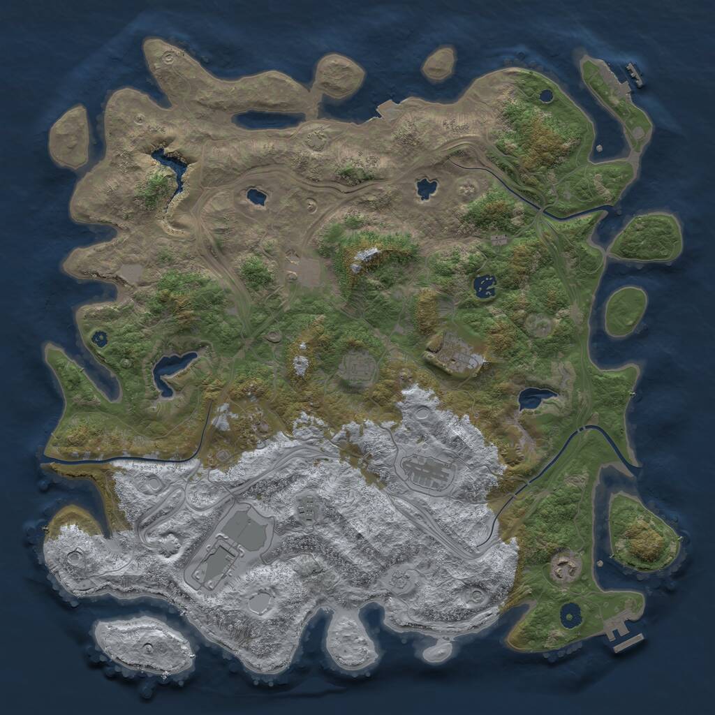 Rust Map: Procedural Map, Size: 4500, Seed: 178454884, 15 Monuments