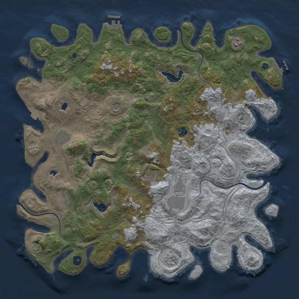 Rust Map: Procedural Map, Size: 4750, Seed: 462452686, 16 Monuments
