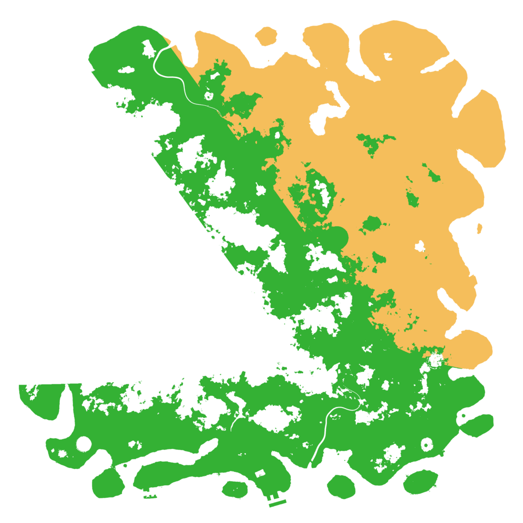 Biome Rust Map: Procedural Map, Size: 6000, Seed: 58048
