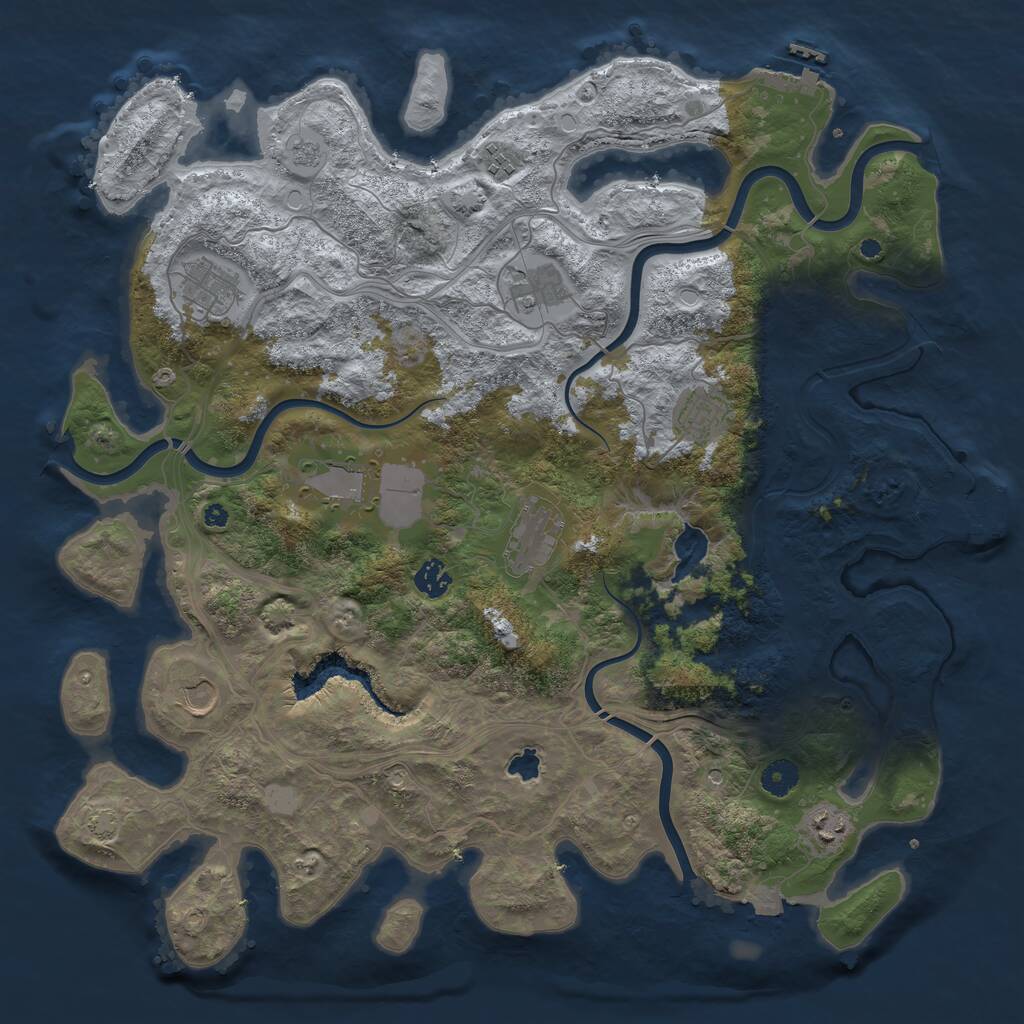 Rust Map: Procedural Map, Size: 4250, Seed: 121459548, 15 Monuments
