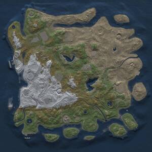 Thumbnail Rust Map: Procedural Map, Size: 4250, Seed: 48107105, 16 Monuments