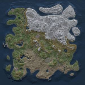 Thumbnail Rust Map: Procedural Map, Size: 4250, Seed: 1245113324, 16 Monuments