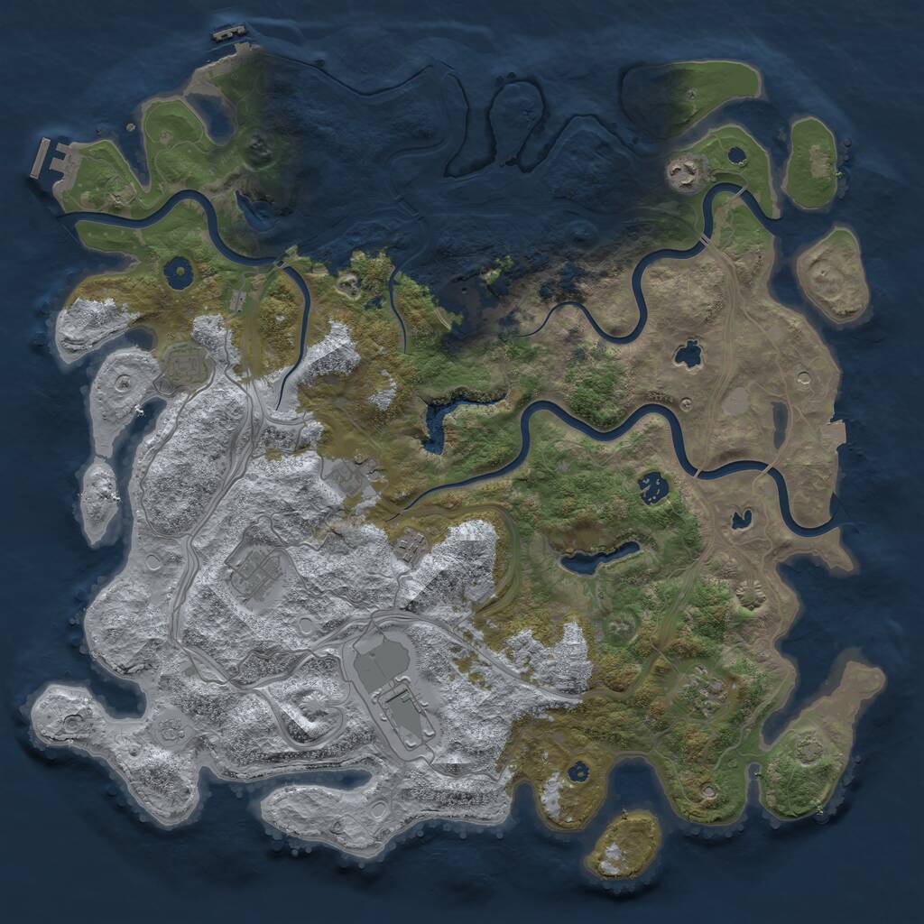 Rust Map: Procedural Map, Size: 4500, Seed: 152342, 15 Monuments