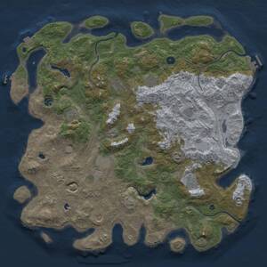 Thumbnail Rust Map: Procedural Map, Size: 4800, Seed: 1265860020, 17 Monuments