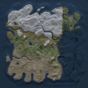 Thumbnail Rust Map: Procedural Map, Size: 4250, Seed: 43482, 14 Monuments