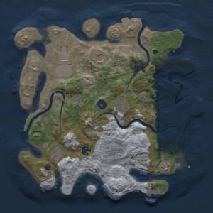 Thumbnail Rust Map: Procedural Map, Size: 3500, Seed: 469901574, 15 Monuments