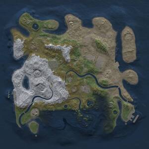 Thumbnail Rust Map: Procedural Map, Size: 3500, Seed: 93292220, 12 Monuments