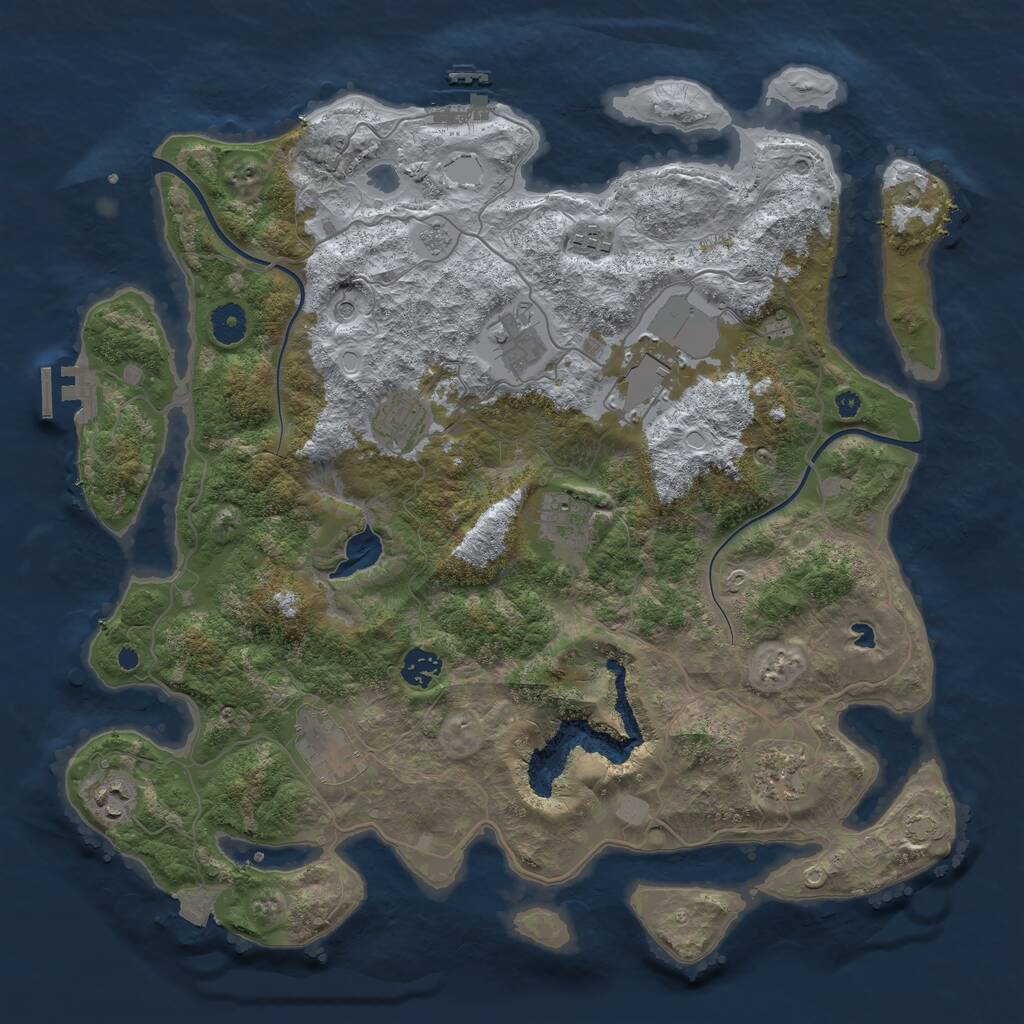 Rust Map: Procedural Map, Size: 4000, Seed: 1635455462, 15 Monuments