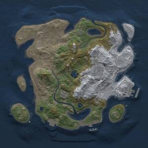 Thumbnail Rust Map: Procedural Map, Size: 3000, Seed: 940676846, 9 Monuments