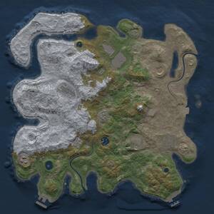 Thumbnail Rust Map: Procedural Map, Size: 3750, Seed: 2058969587, 14 Monuments