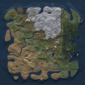 Thumbnail Rust Map: Procedural Map, Size: 4500, Seed: 320553452, 19 Monuments