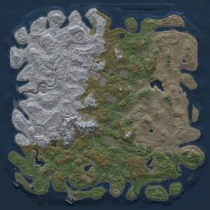 Thumbnail Rust Map: Procedural Map, Size: 6000, Seed: 1852467913, 17 Monuments