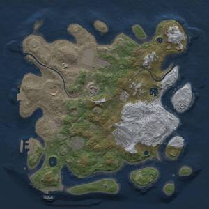 Thumbnail Rust Map: Procedural Map, Size: 3500, Seed: 1359662405, 13 Monuments