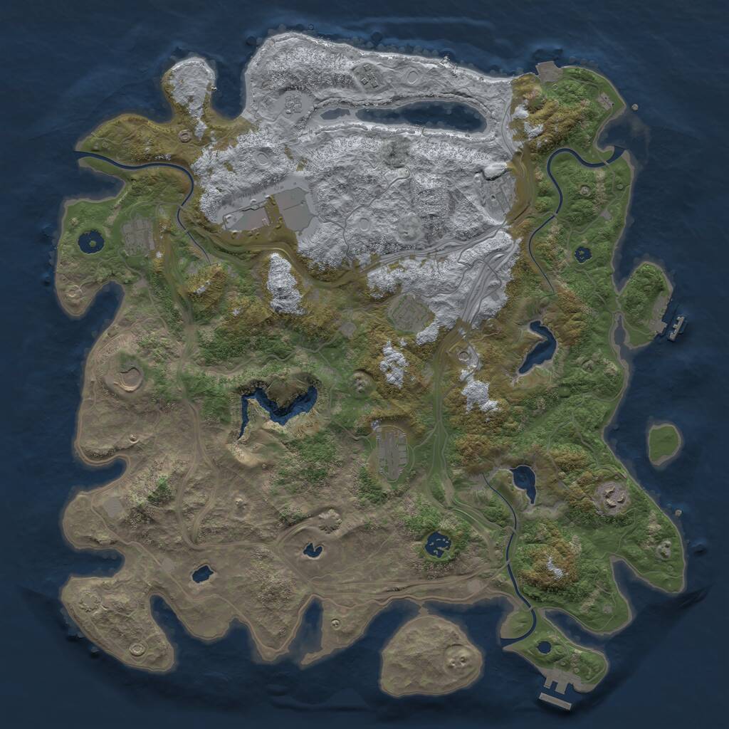 Rust Map: Procedural Map, Size: 4500, Seed: 1768910732, 15 Monuments