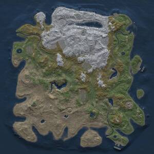 Thumbnail Rust Map: Procedural Map, Size: 4500, Seed: 1768910732, 15 Monuments