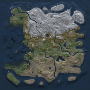Thumbnail Rust Map: Procedural Map, Size: 4500, Seed: 20250405, 16 Monuments