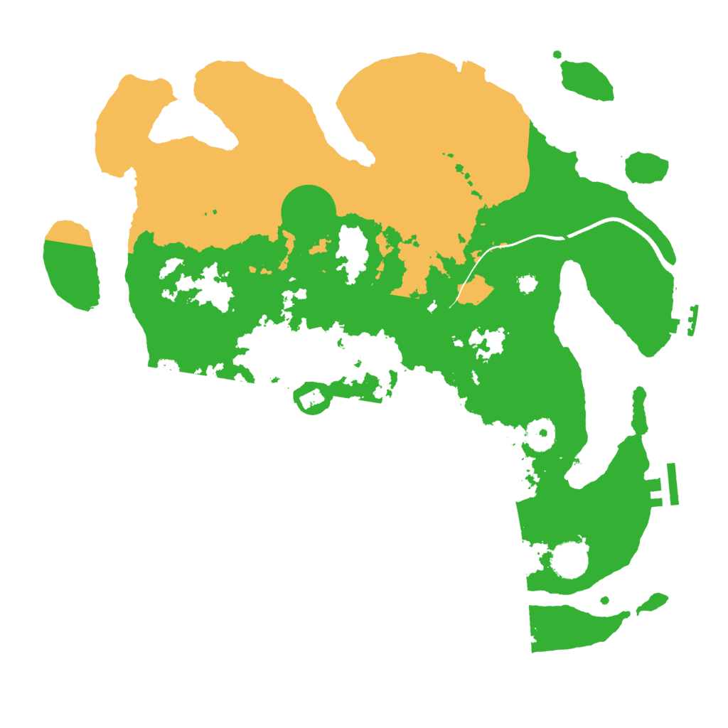 Biome Rust Map: Procedural Map, Size: 3500, Seed: 105453