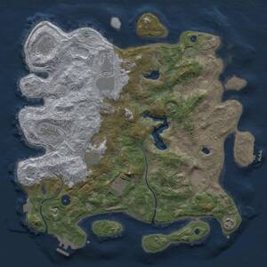 Thumbnail Rust Map: Procedural Map, Size: 4000, Seed: 1221305677, 14 Monuments