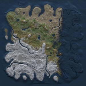 Thumbnail Rust Map: Procedural Map, Size: 4500, Seed: 1831676052, 14 Monuments