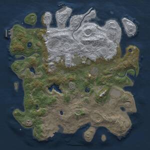 Thumbnail Rust Map: Procedural Map, Size: 4300, Seed: 69690, 15 Monuments