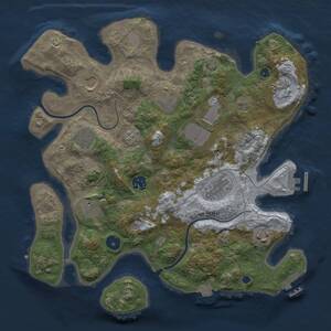 Thumbnail Rust Map: Procedural Map, Size: 3500, Seed: 279743532, 15 Monuments