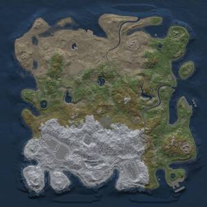 Thumbnail Rust Map: Procedural Map, Size: 4000, Seed: 20250403, 13 Monuments