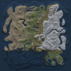 Thumbnail Rust Map: Procedural Map, Size: 4500, Seed: 5666, 14 Monuments