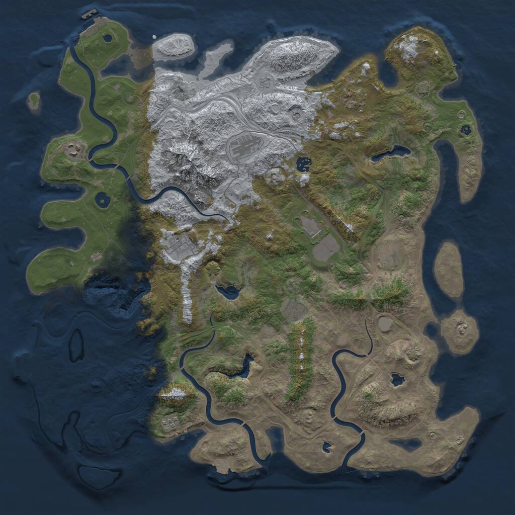 Rust Map: Procedural Map, Size: 5000, Seed: 269046714, 15 Monuments