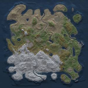 Thumbnail Rust Map: Procedural Map, Size: 4250, Seed: 985887899, 14 Monuments