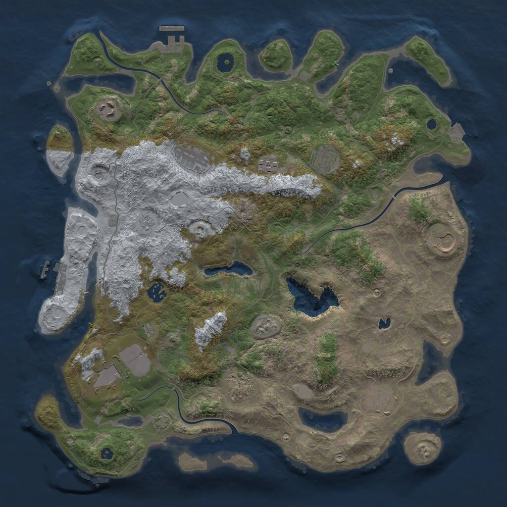 Rust Map: Procedural Map, Size: 4098, Seed: 10856, 15 Monuments