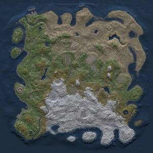Thumbnail Rust Map: Procedural Map, Size: 4500, Seed: 2025040401, 15 Monuments