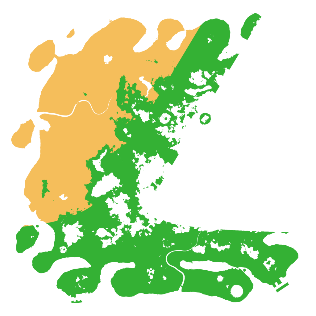 Biome Rust Map: Procedural Map, Size: 4500, Seed: 511525