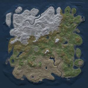 Thumbnail Rust Map: Procedural Map, Size: 4500, Seed: 23788652, 15 Monuments