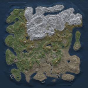 Thumbnail Rust Map: Procedural Map, Size: 4250, Seed: 1469211690, 15 Monuments