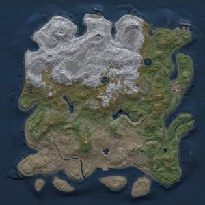 Thumbnail Rust Map: Procedural Map, Size: 4000, Seed: 1083975, 15 Monuments