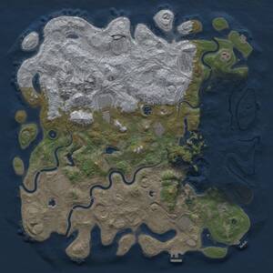 Thumbnail Rust Map: Procedural Map, Size: 5000, Seed: 632575956, 16 Monuments