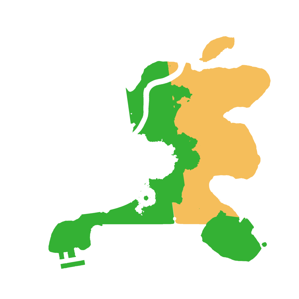 Biome Rust Map: Procedural Map, Size: 2500, Seed: 491256587