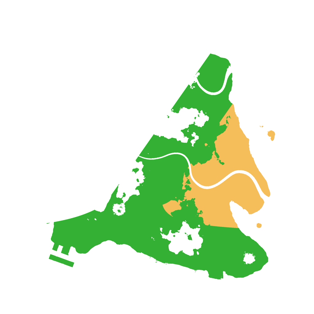 Biome Rust Map: Procedural Map, Size: 2500, Seed: 493701945